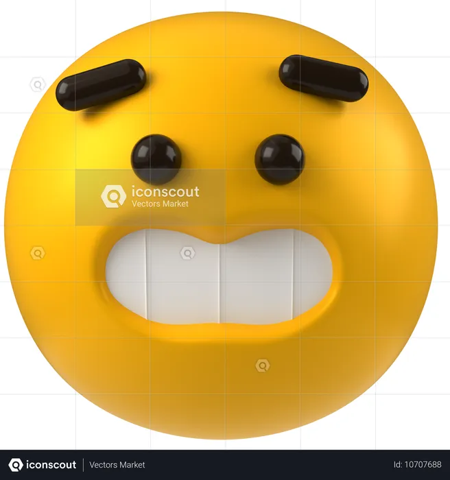 Grimacing Emoji  3D Icon