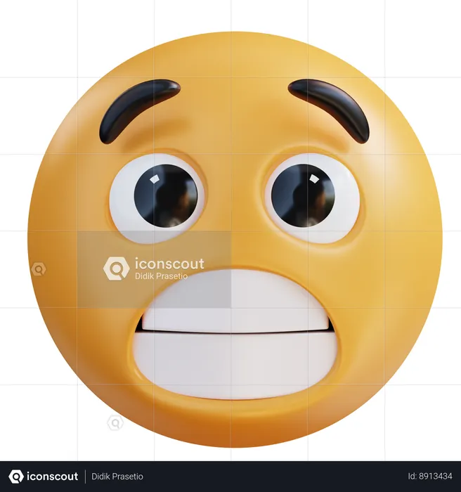 Grimacing Face Emoji 3D Icon
