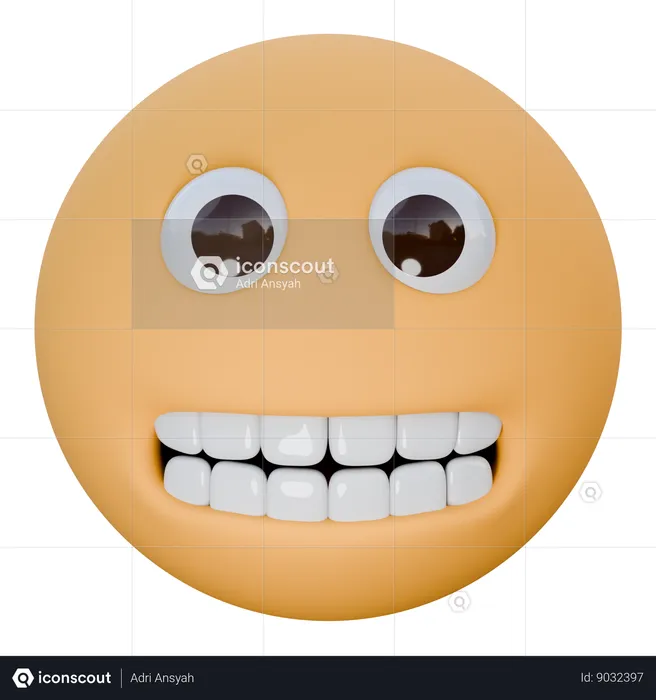 Grimacing Face Emoji 3D Icon