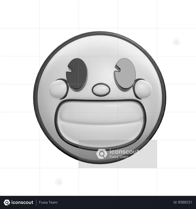 Grimacing Face Emoji 3D Icon