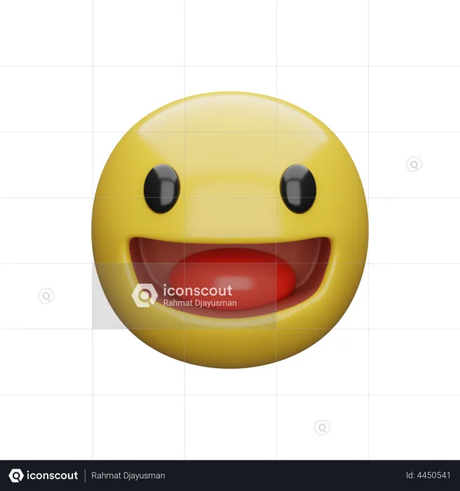 Grimacing Face Emoji 3D Illustration