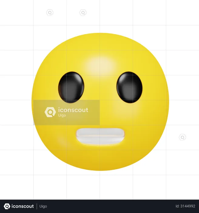 Grimassen schneidendes Gesicht Emoji 3D Emoji