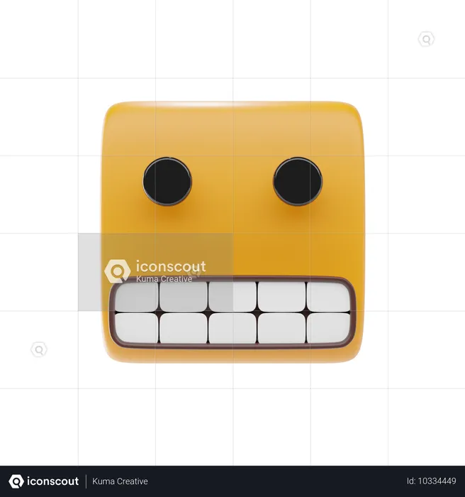 Grimassen schneidendes Gesicht Emoji Emoji 3D Icon