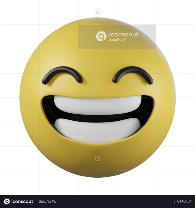 Grin Emoji Emoji 3D Icon