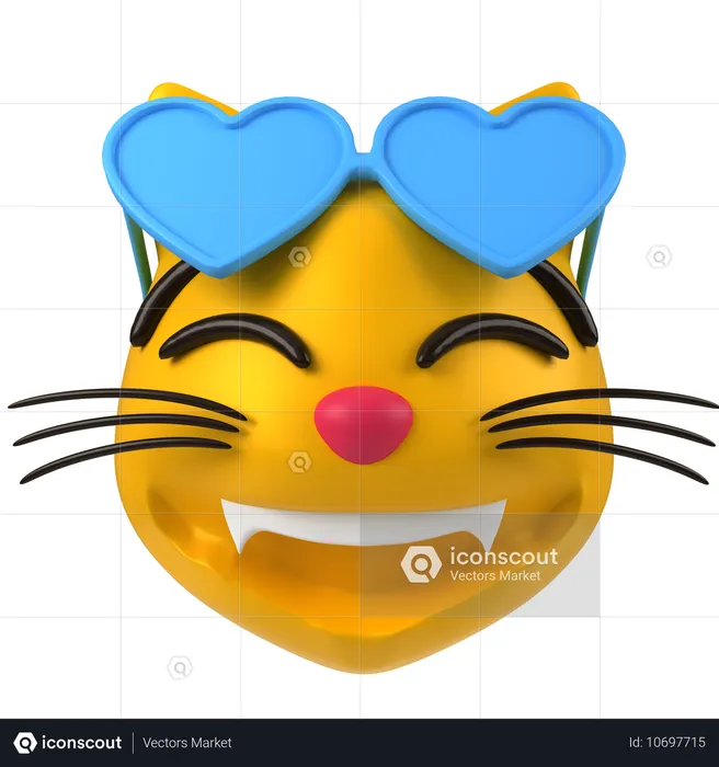 Grinning Cat  3D Icon