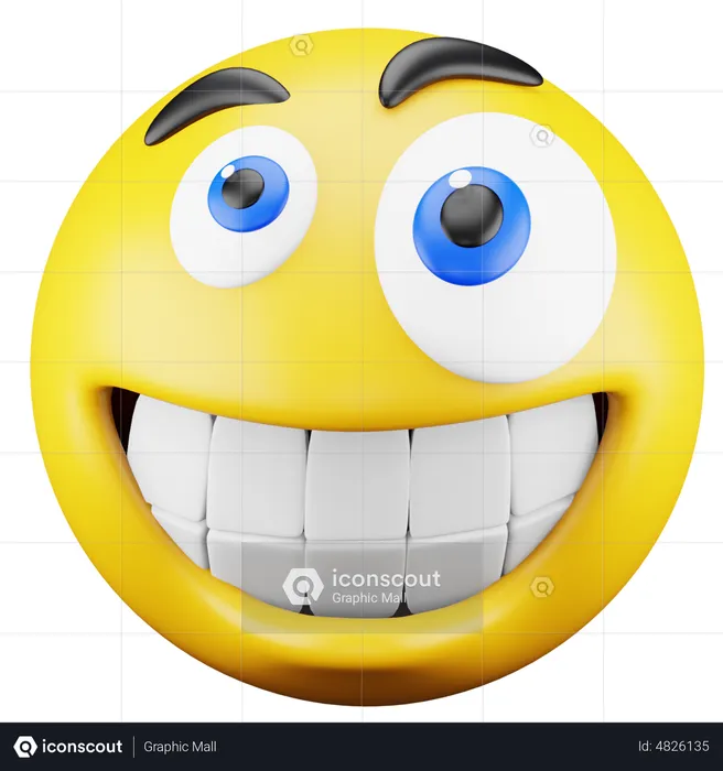 Grinning Emoji Emoji 3D Icon