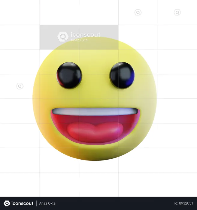 Grinning Face Emoji 3D Icon