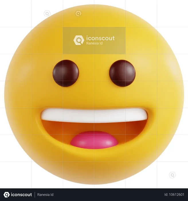 Grinning Face  3D Icon