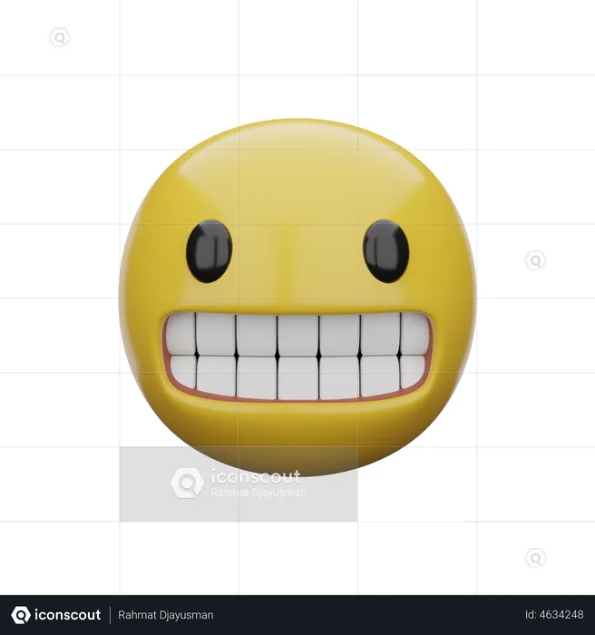 Grinning Face Emoji 3D Emoji