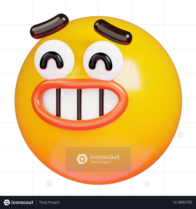 Grinning Face Emoji Emoji 3D Icon
