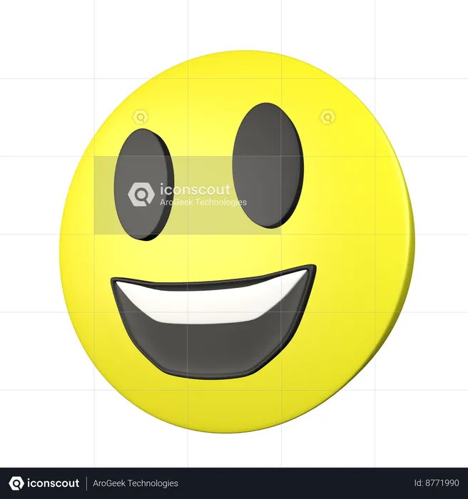 Grinning Face With Open Mouth Emoji 3D Icon
