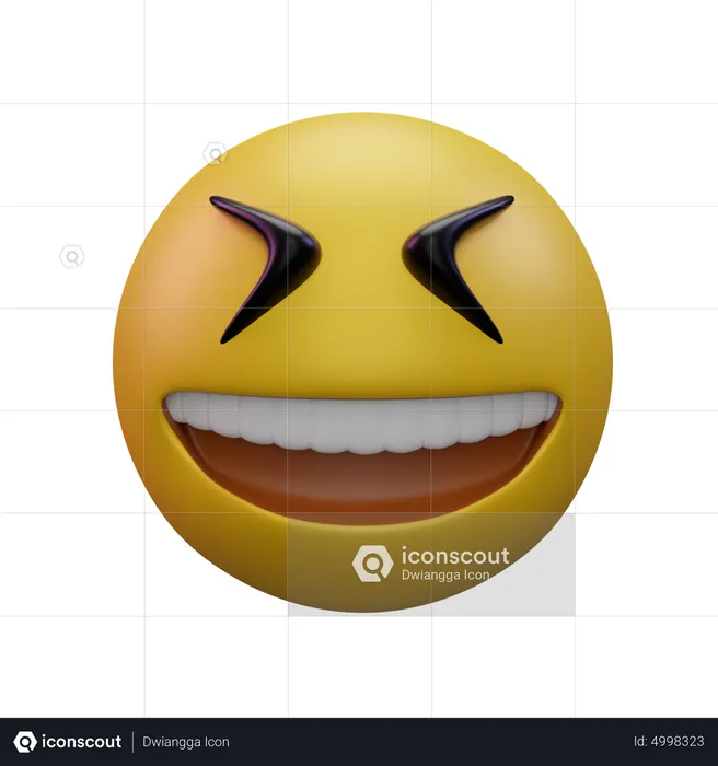 Grinning Squinting Emoji 3D Icon