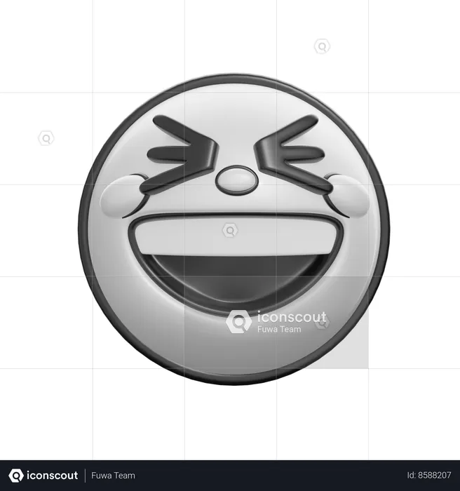 Grinning Squinting Face Emoji 3D Icon