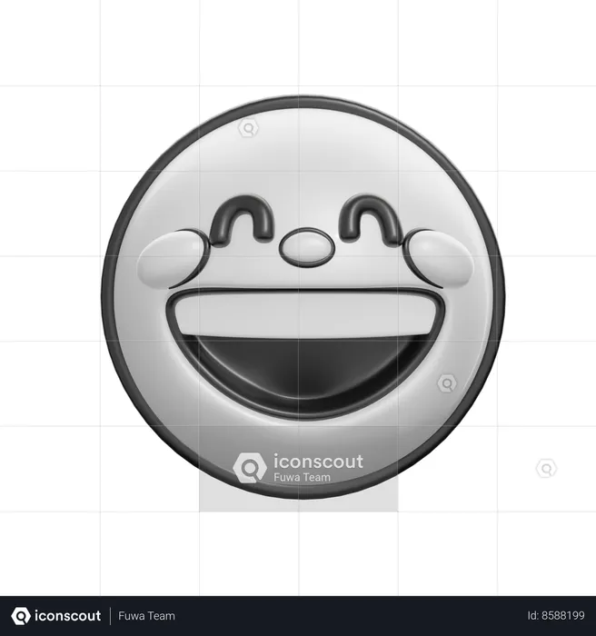 Grinning With Smilling Eyes Emoji 3D Icon