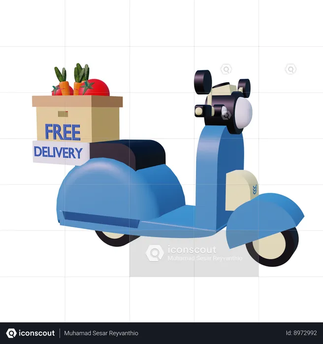 Groceries Free Delivery  3D Icon