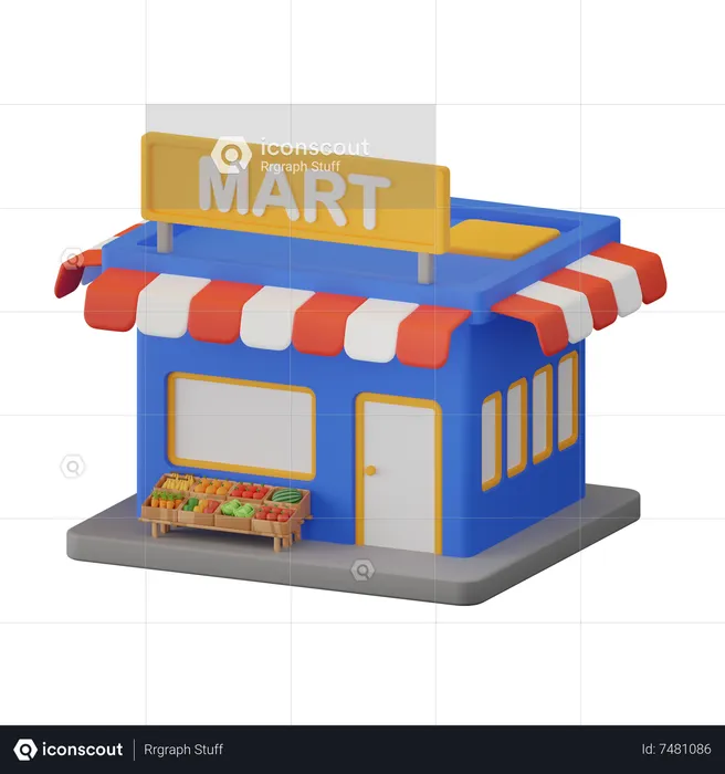 Grocery Mart  3D Icon