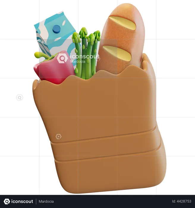 Grocery Package  3D Illustration