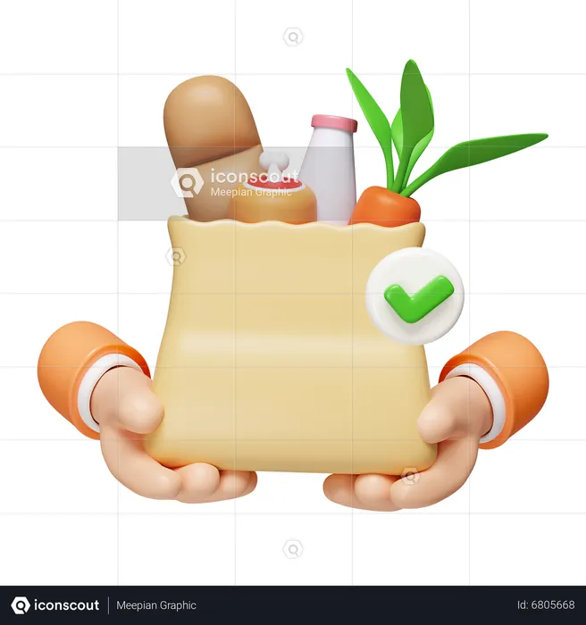 Grocery Shopping  3D Icon