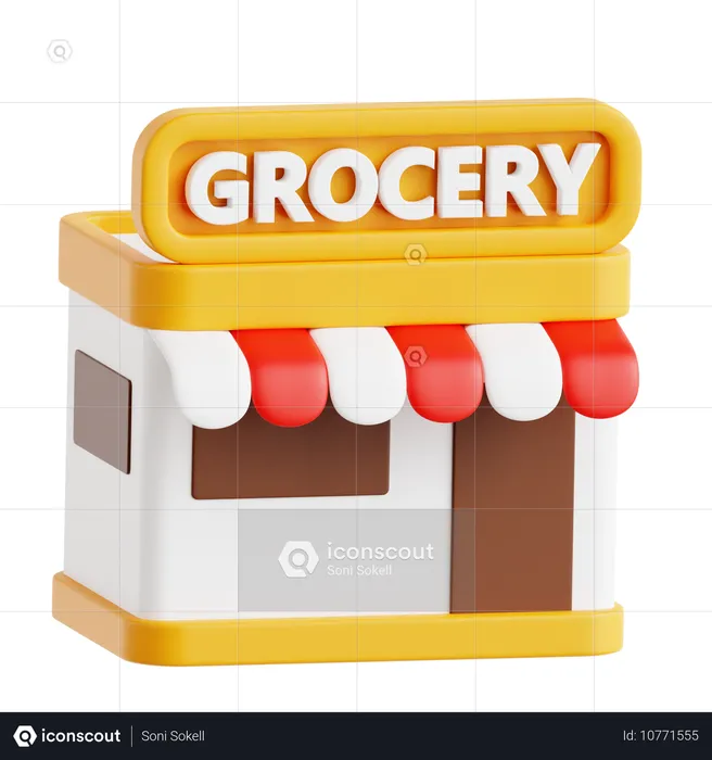 Grocery Store  3D Icon