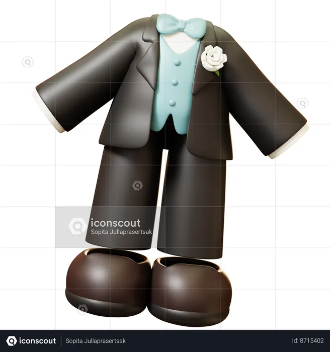 Groom Suit  3D Icon