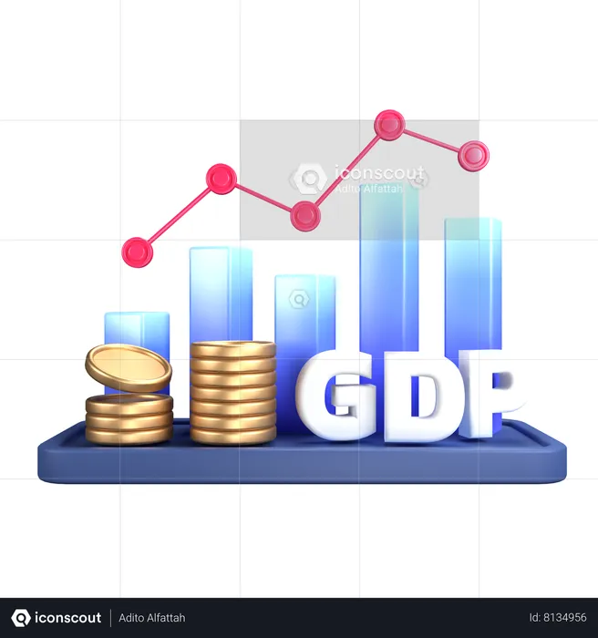 Gross Domestic Product (GDP)  3D Icon