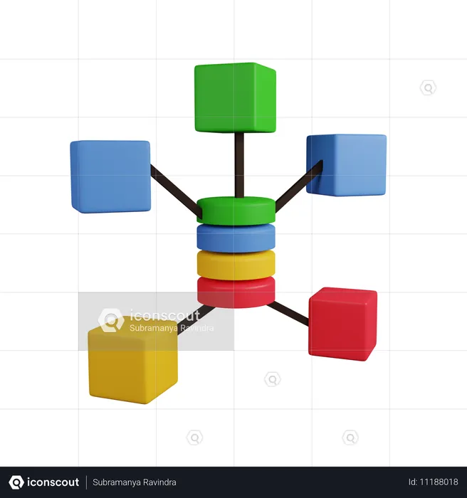 Große Daten  3D Icon