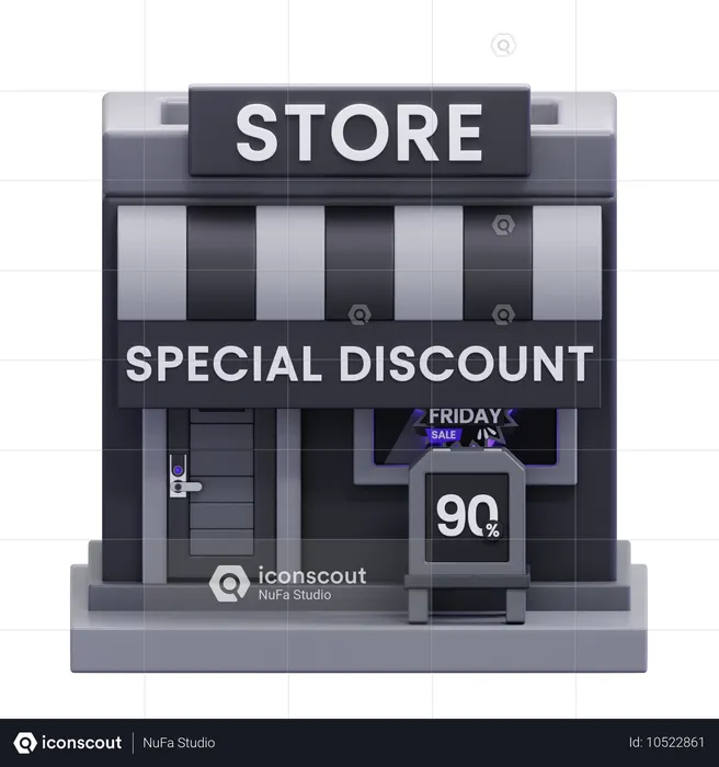 Großer Discounter  3D Icon