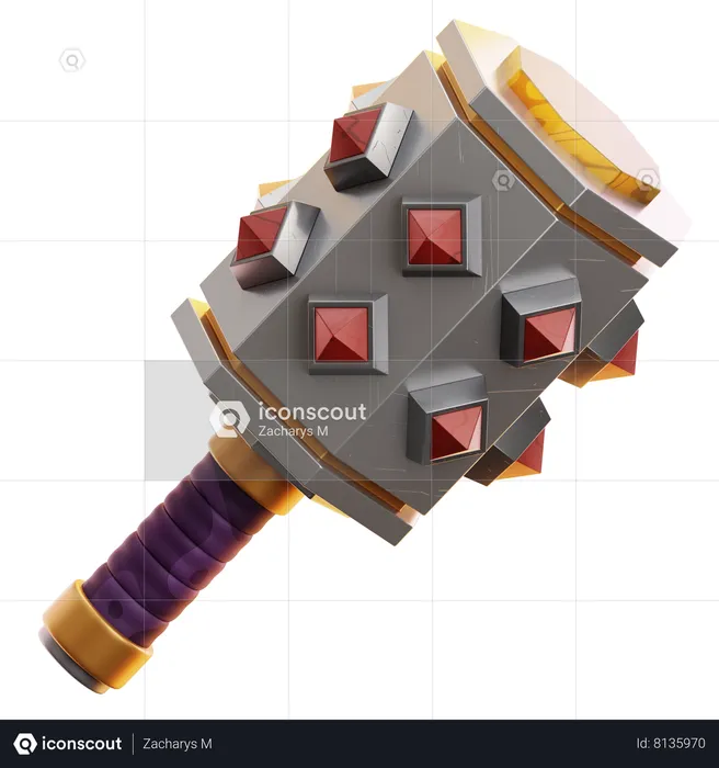 Großer Hammer  3D Icon