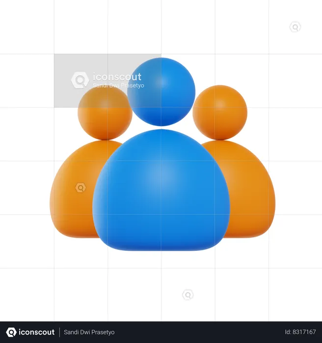 Group  3D Icon