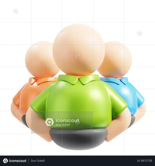 Group  3D Icon
