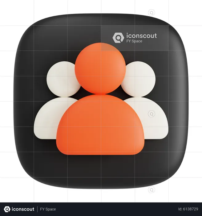 Group  3D Icon
