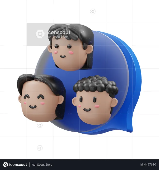 Group Chat  3D Icon