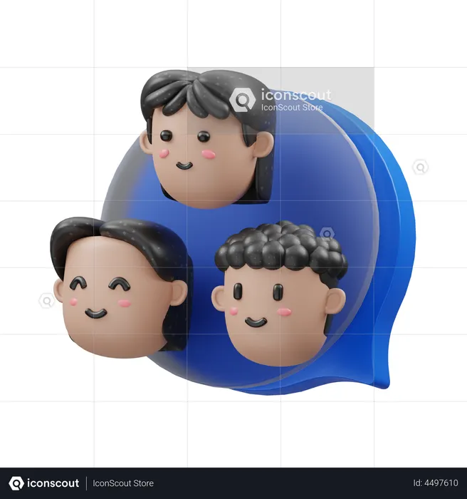 Group Chat  3D Icon