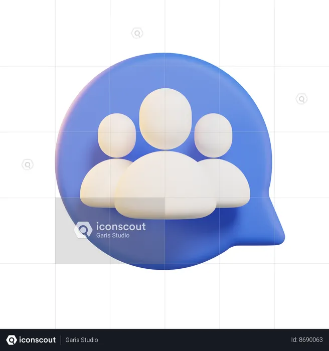 Group Chat  3D Icon