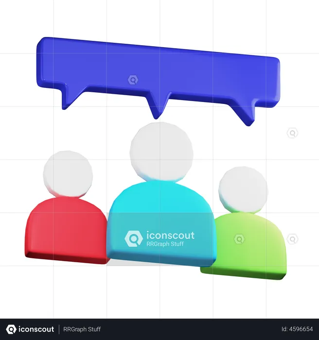 Group Chat  3D Illustration