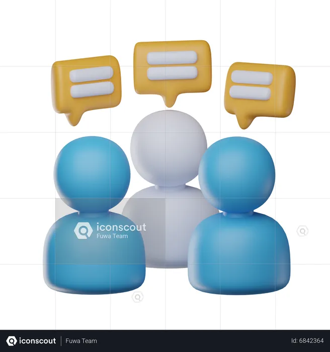 Group Discussion  3D Icon