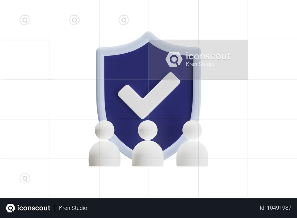 Group Protection  3D Icon