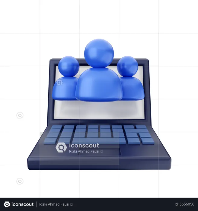 Groupe en ligne  3D Icon