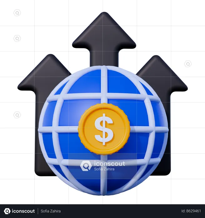 Grow Economy  3D Icon