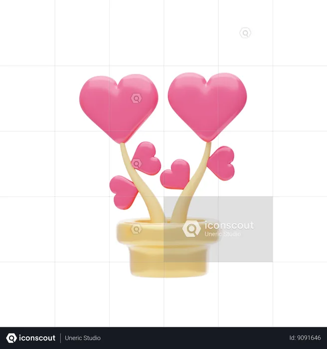 Grow Love  3D Icon