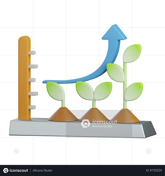 Grow Plant  3D Icon