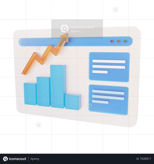 Growth Analysis  3D Icon