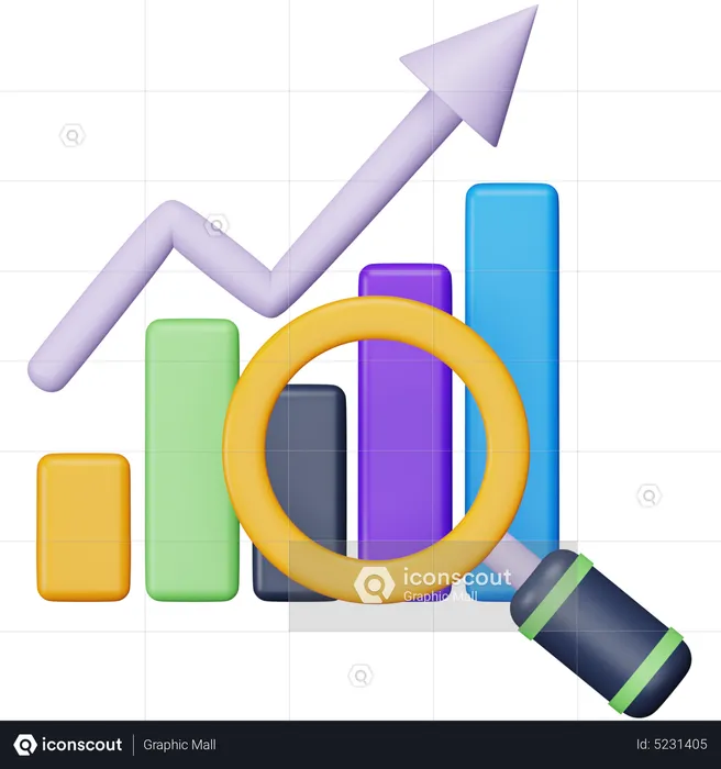 Growth Analysis  3D Icon