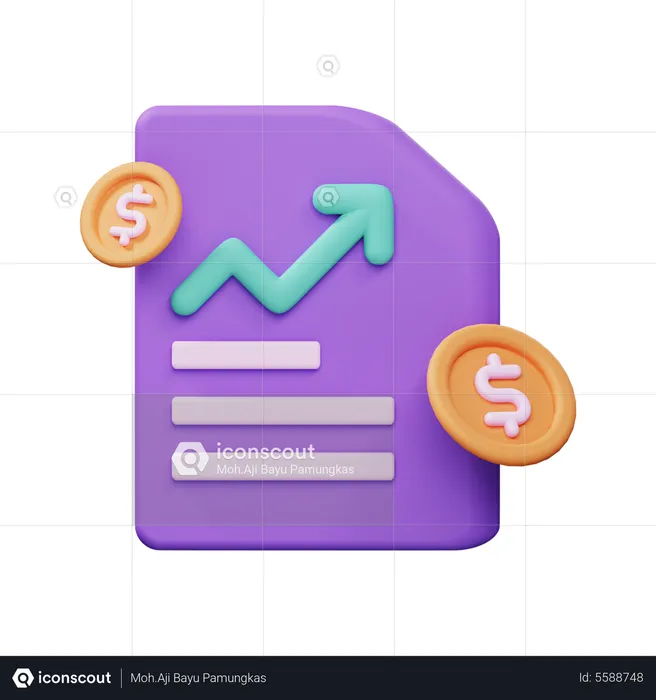 Growth Analysis Report  3D Icon