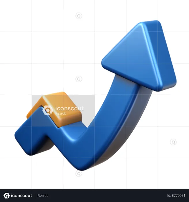 Growth arrow  3D Icon
