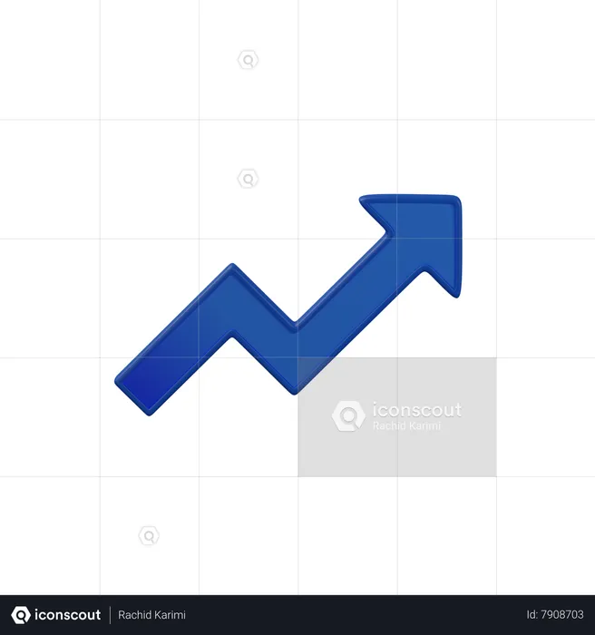 Growth Arrow  3D Icon