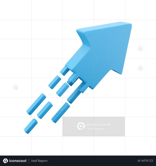 Growth Arrow  3D Icon