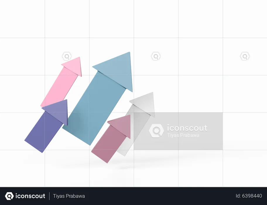 Growth Arrow  3D Icon