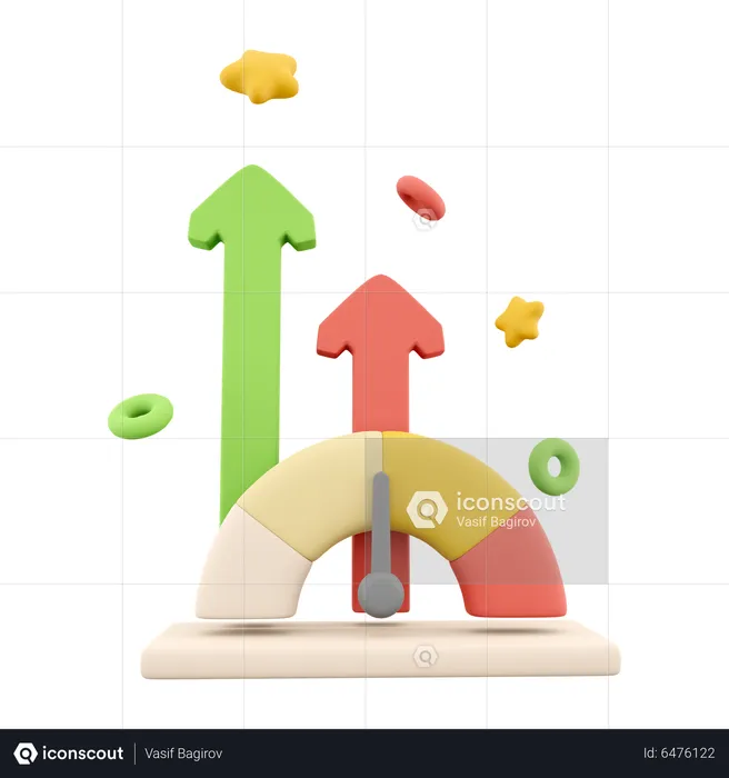 Growth Arrow  3D Icon