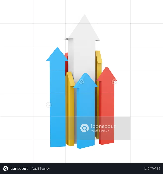 Growth Arrow  3D Icon